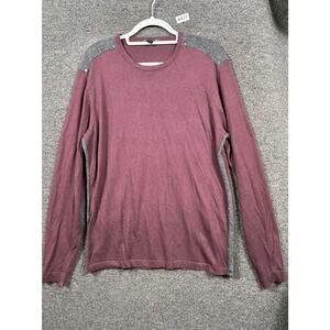 John Varvatos Wool Blend Sweater Mens Size XL Burgundy Long Sleeve Super Soft